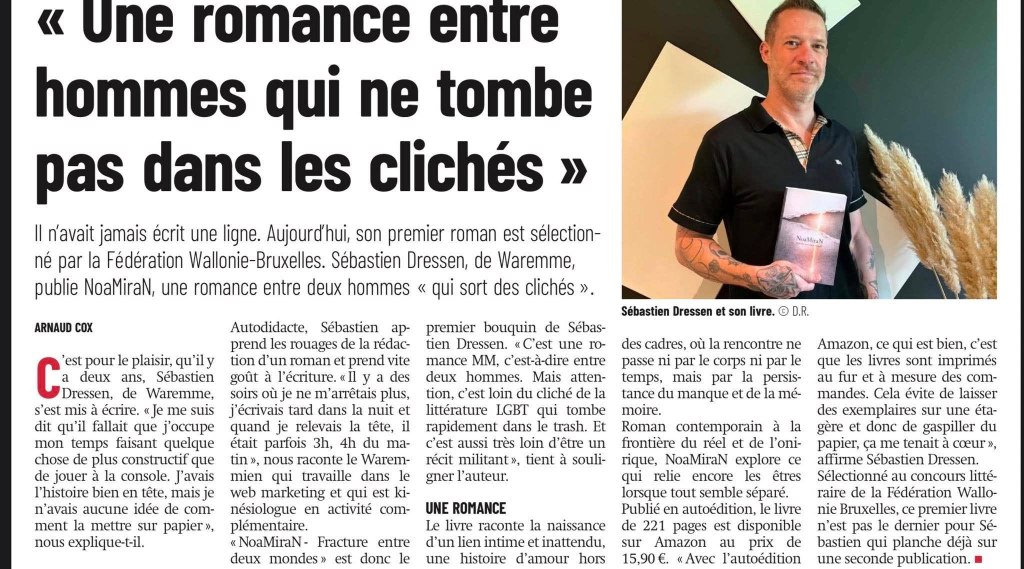 Article de La Meuse consacré à NoaMiraN : Fracture entre deux mondes de Sébastien Dressen